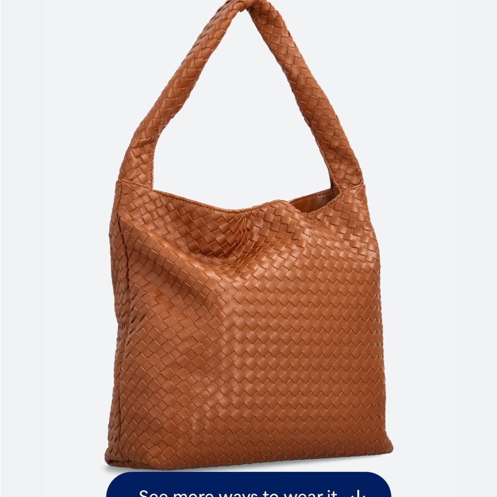 Market & Spruce Caramel Woven Hobo Bag